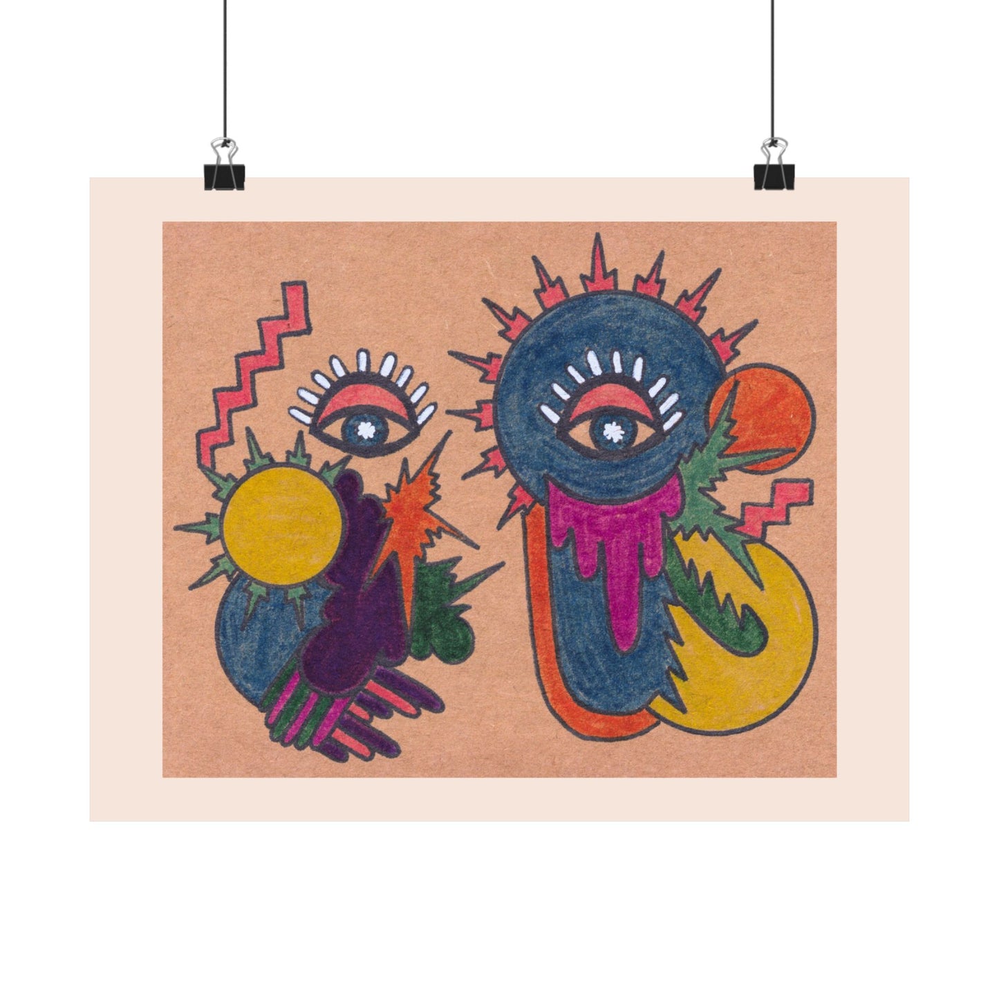 Grist for the Mill | Surreal Eye Symbolism | Hand-Drawn Intuitive Art Print
