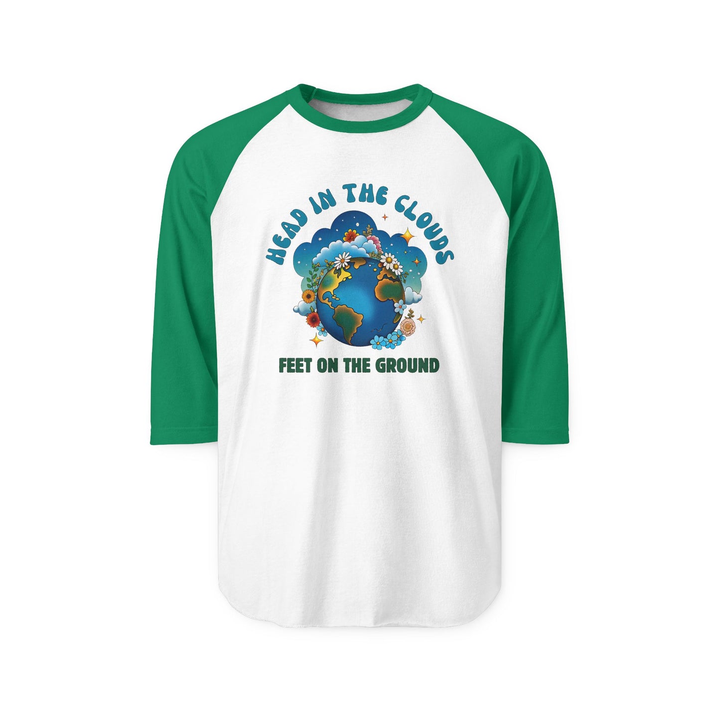 Grounded Dreamer Raglan Jersey - Cosmic Retro Baseball Shirt