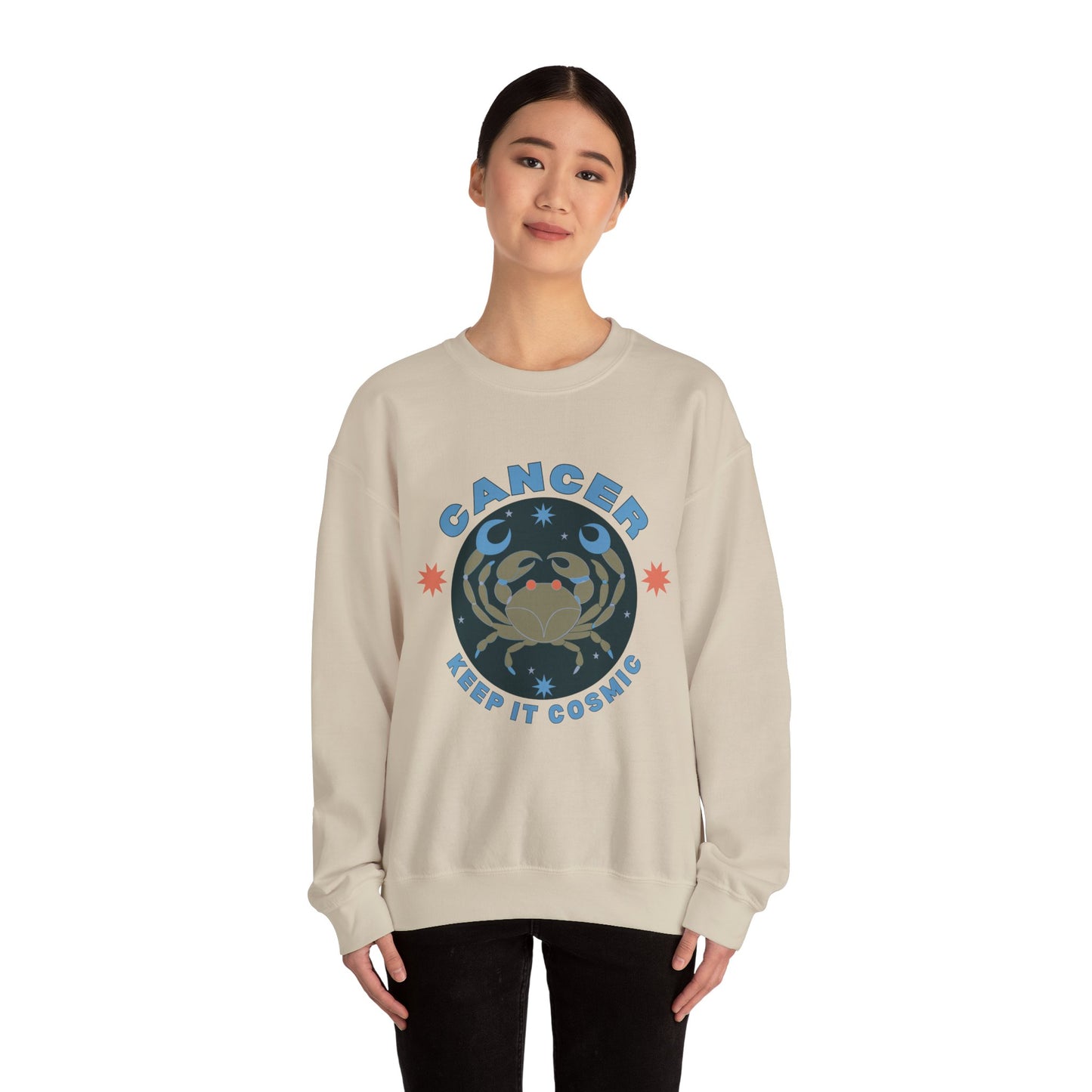 Keep It Cosmic - Retro Star Sign Astro Sweatshirt | Cancer