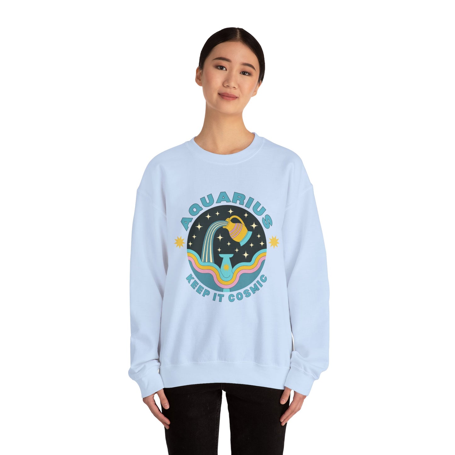 Keep It Cosmic - Retro Star Sign Astro Sweatshirt | Aquarius