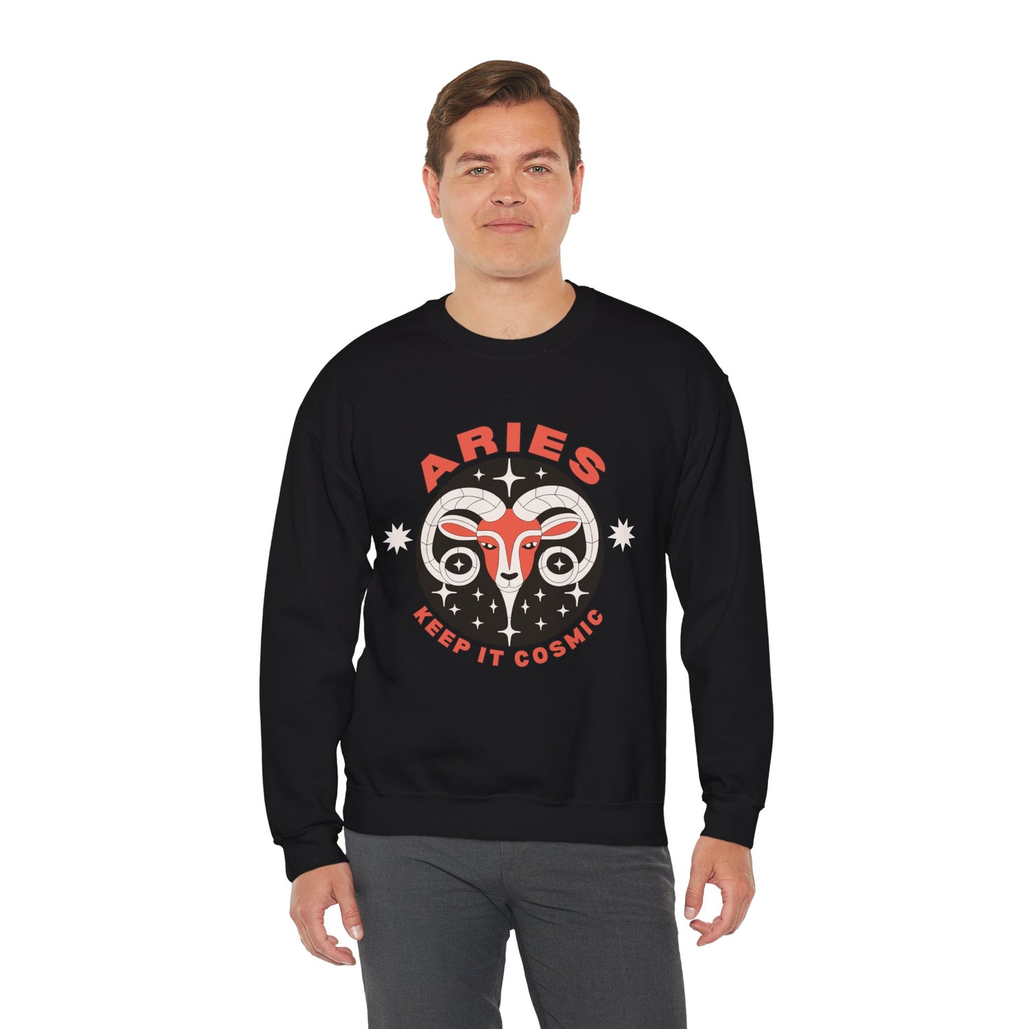 Keep It Cosmic - Retro Star Sign Astro Sweatshirt | Aries