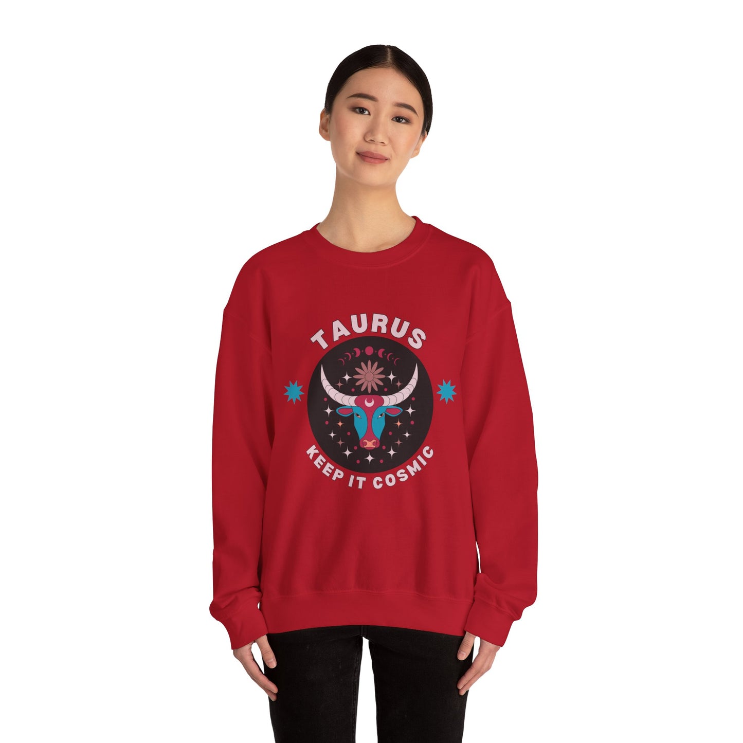 Keep It Cosmic - Retro Star Sign Astro Sweatshirt | Taurus