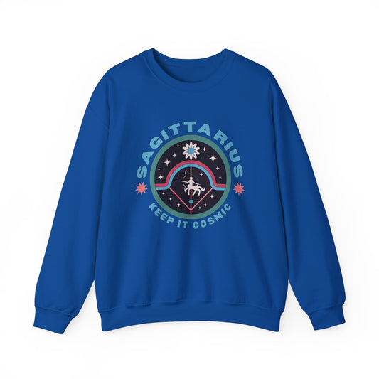 Keep It Cosmic - Retro Star Sign Astro Sweatshirt | Sagittarius