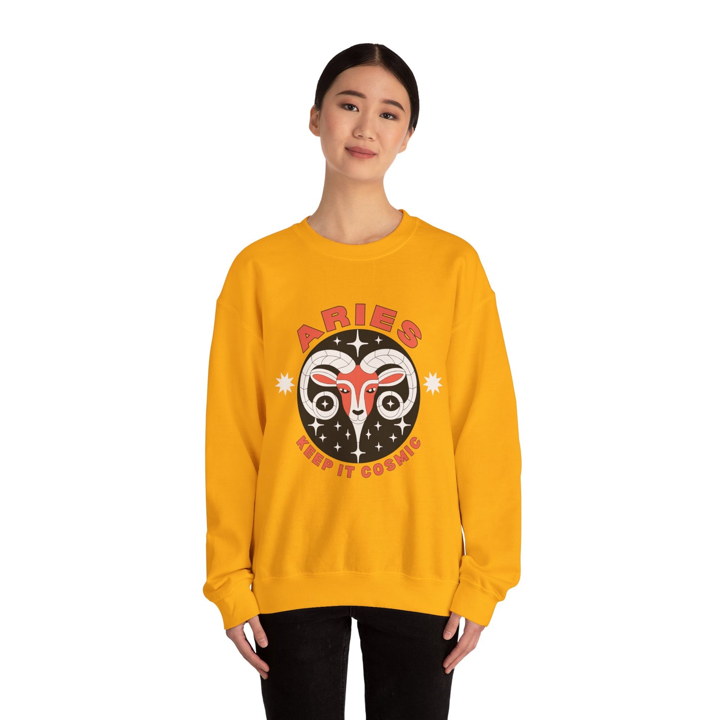 Keep It Cosmic - Retro Star Sign Astro Sweatshirt | Aries