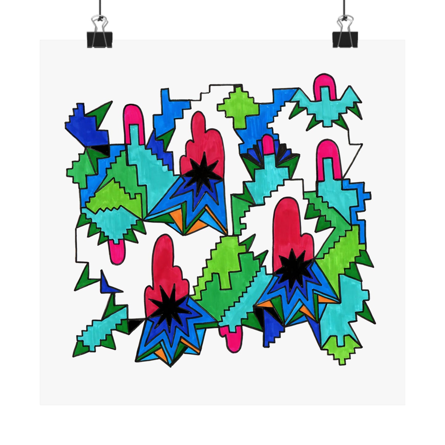 Pattern Play Abstract Geometric Art Print