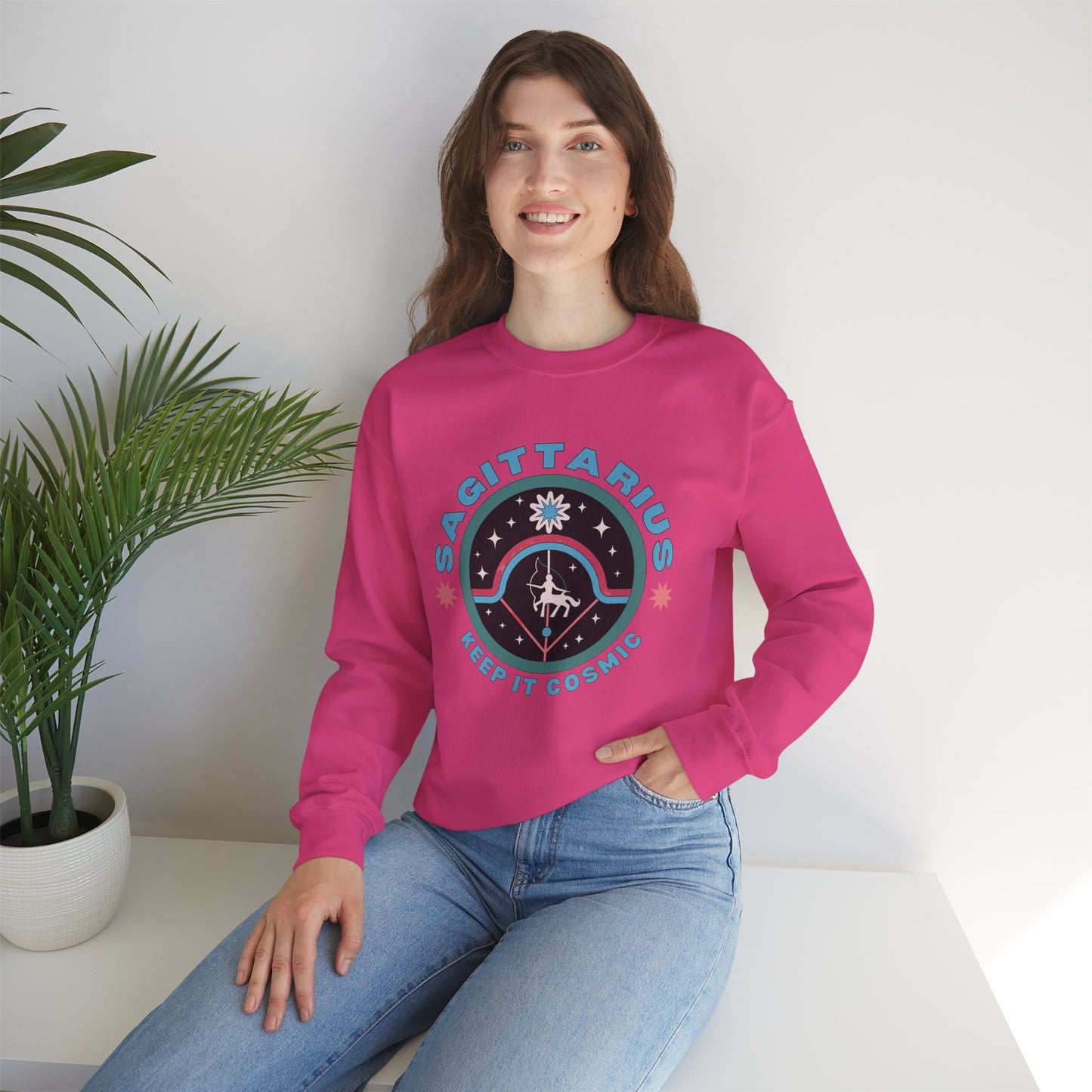 Keep It Cosmic - Retro Star Sign Astro Sweatshirt | Sagittarius