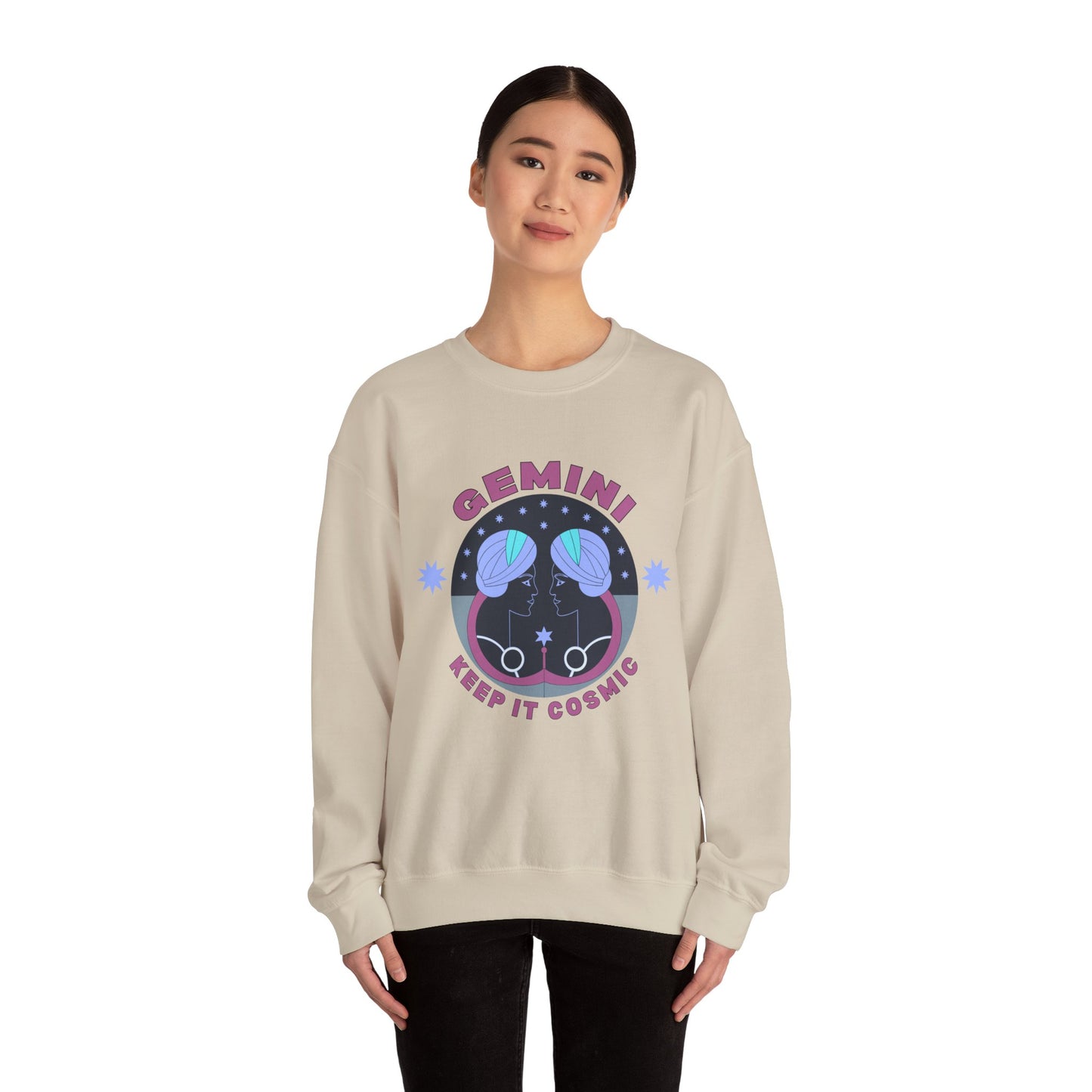 Keep It Cosmic - Retro Star Sign Astro Sweatshirt | Gemini