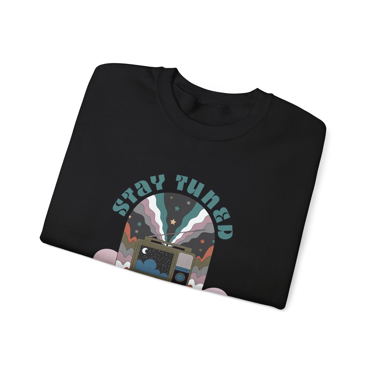 Stay Tuned Cosmic Retro Sweatshirt - Earthglow Celestial Crewneck