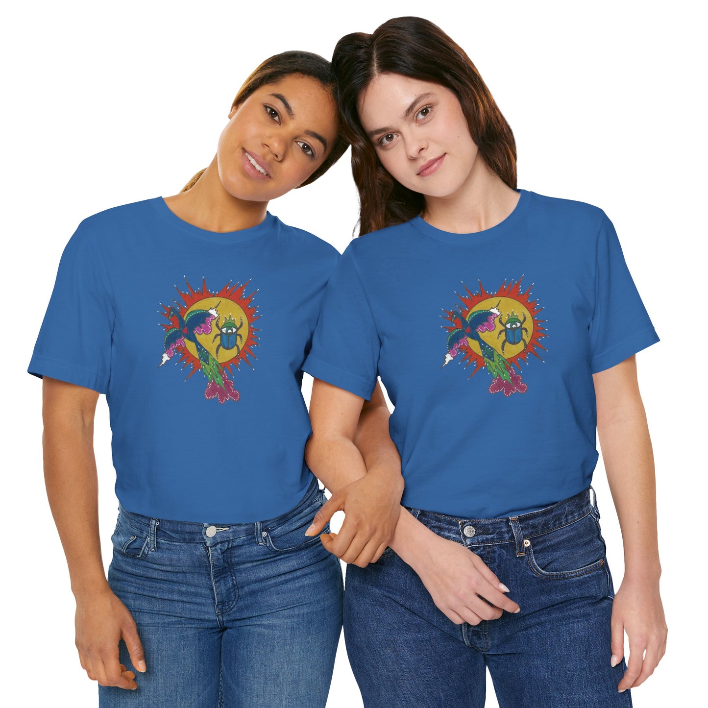 Integrate to Radiate Tee | Symbolic Solar Scarab Comic Art Shirt (Unisex)
