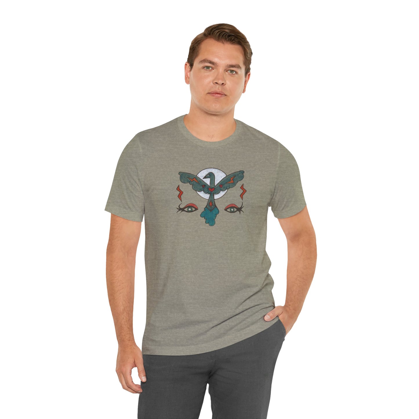 Feel to See Moon T-Shirt Tee | Esoteric Eyes Cosmic Art Tee (Unisex)