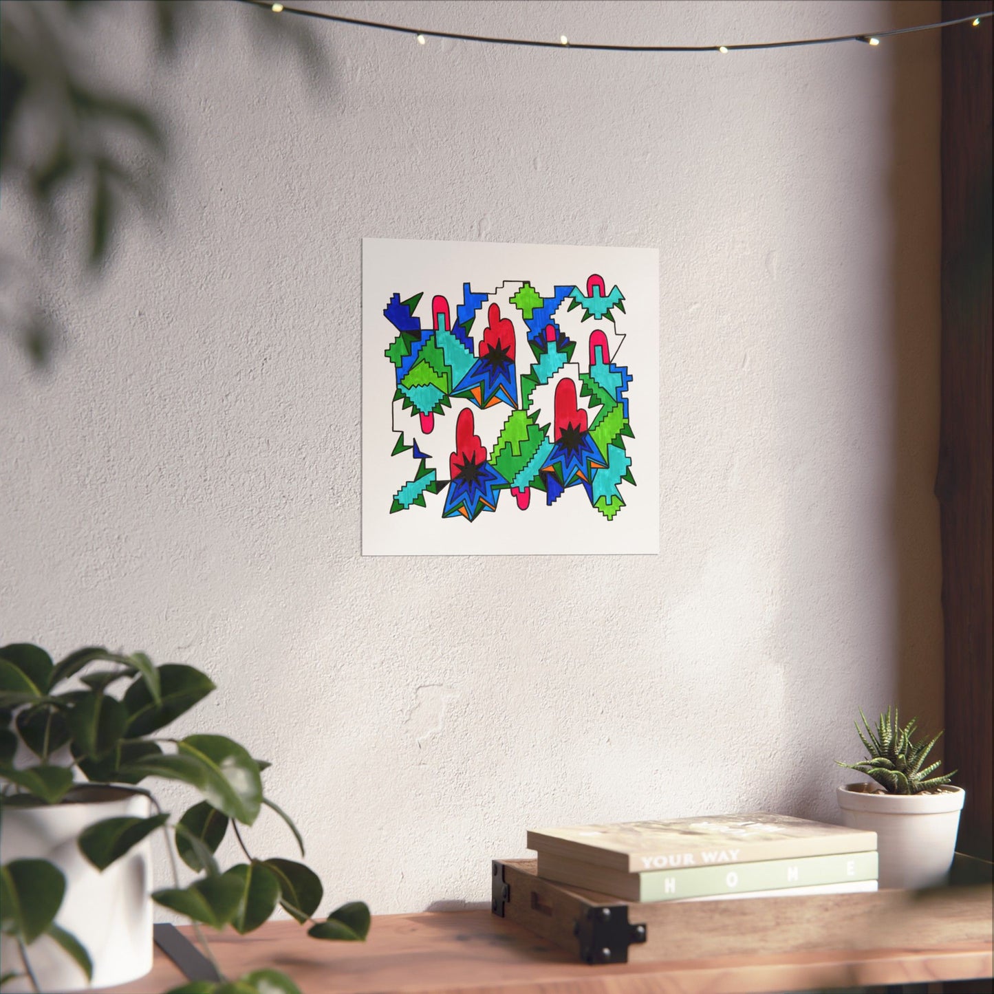Pattern Play Abstract Geometric Art Print
