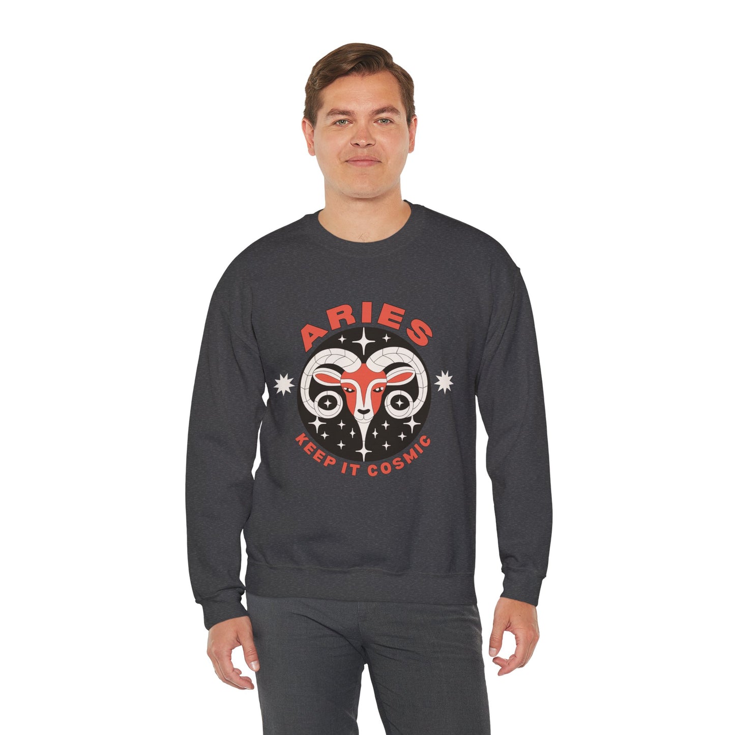 Keep It Cosmic - Retro Star Sign Astro Sweatshirt | Aries
