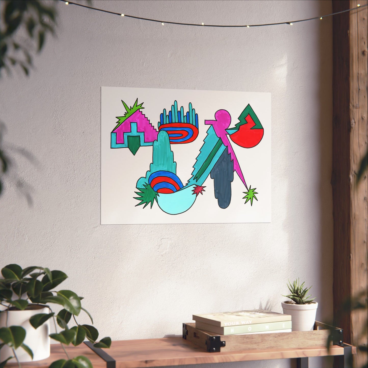 Dream Circuit | Abstract Geometric Cosmic Art Print