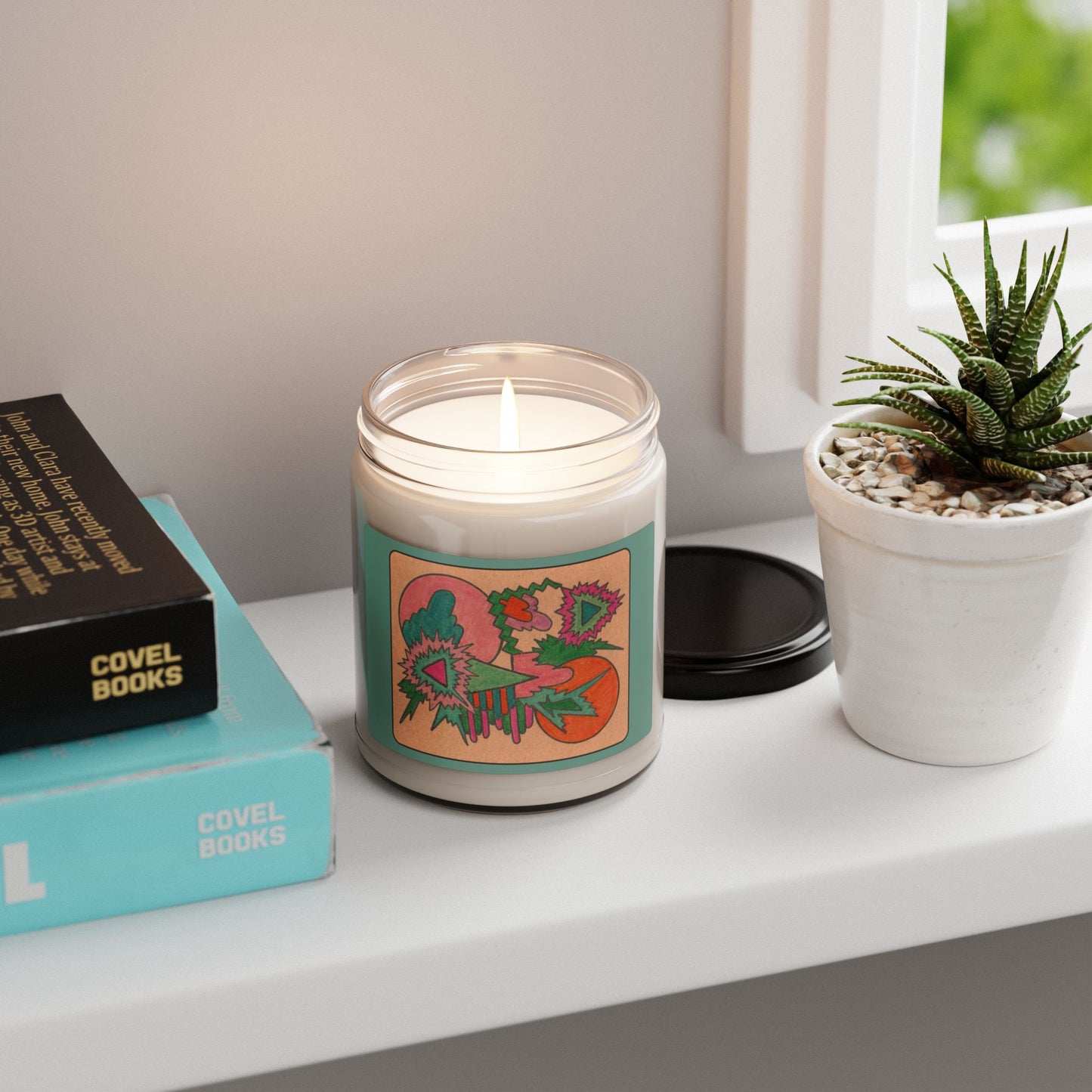 Colorful Abstract Cosmic Illustration Candle