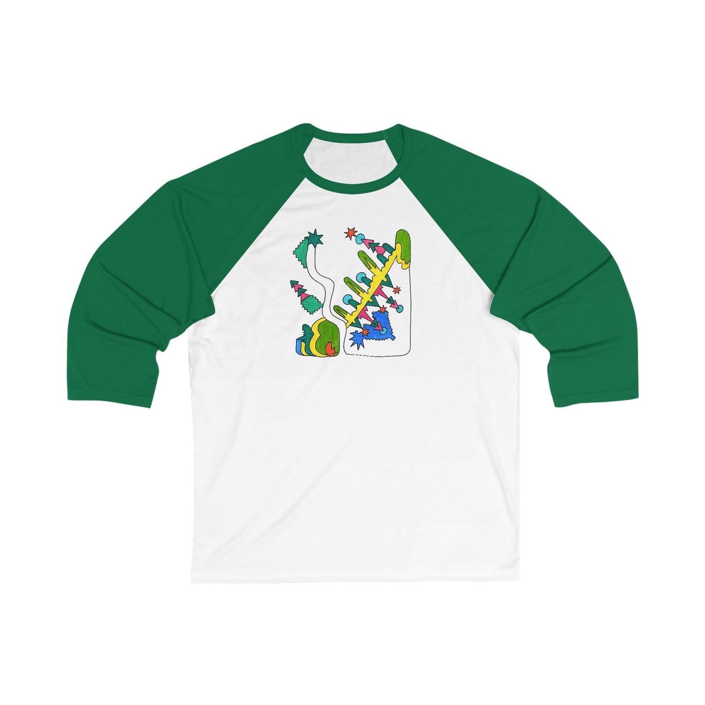 Wild Circuit | Unisex Abstract Art Baseball Tee
