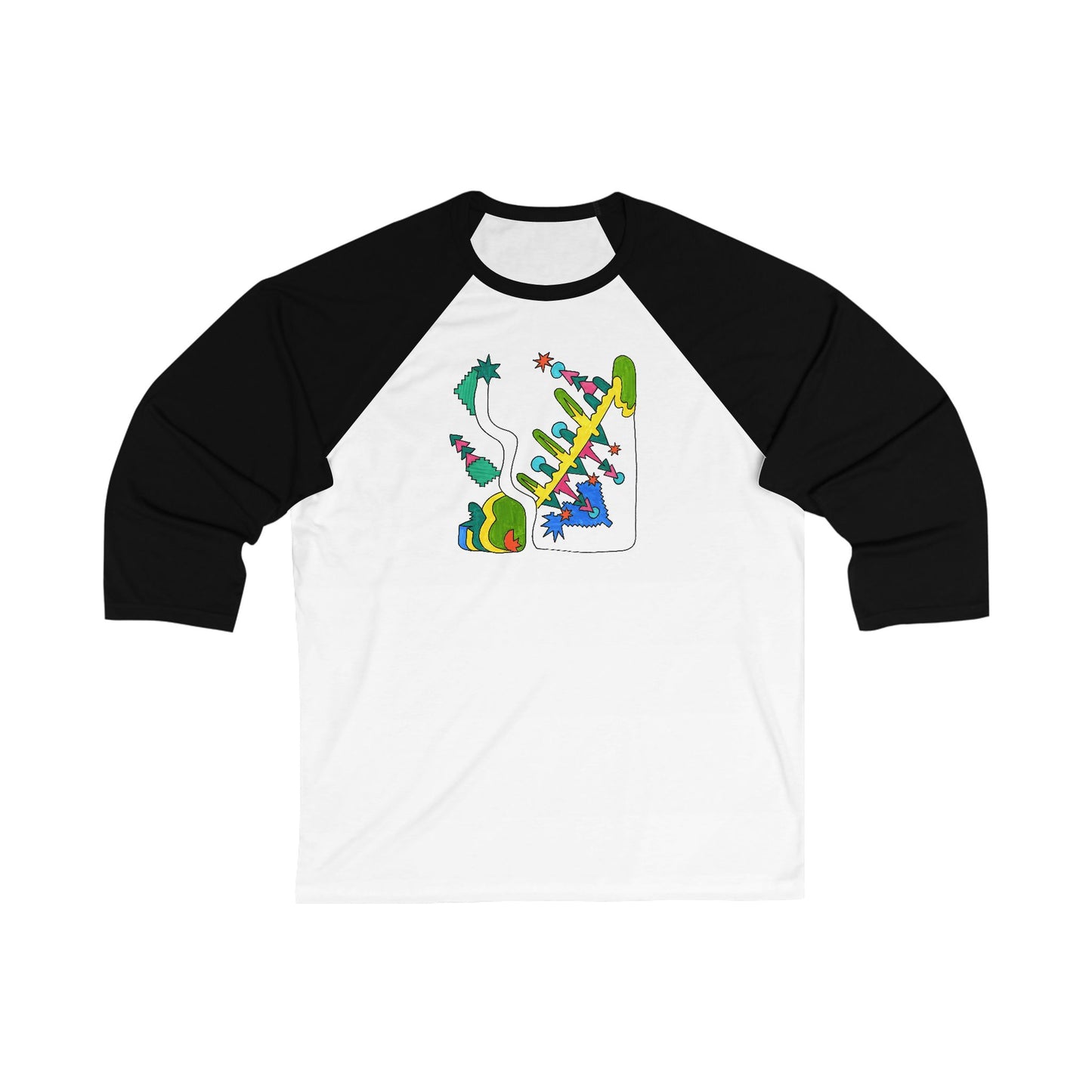 Wild Circuit | Unisex Abstract Art Baseball Tee