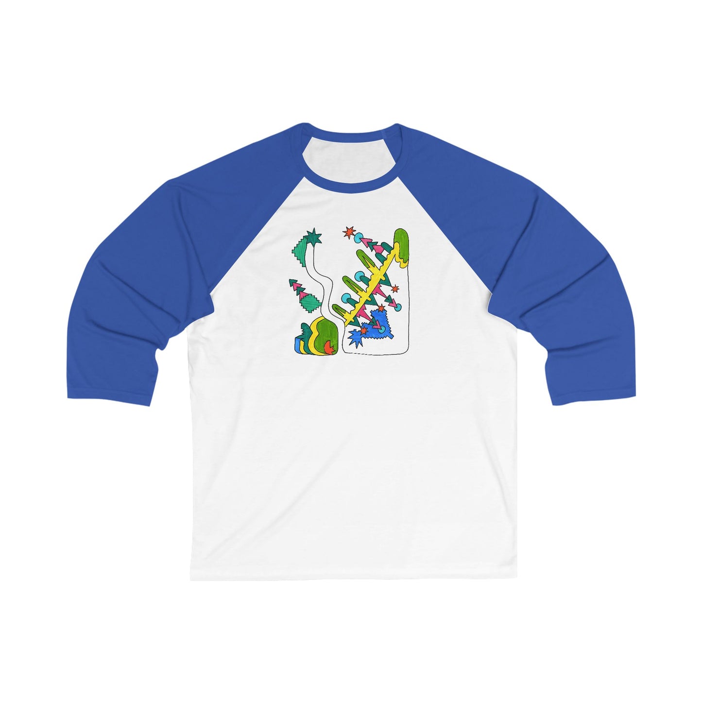 Wild Circuit | Unisex Abstract Art Baseball Tee