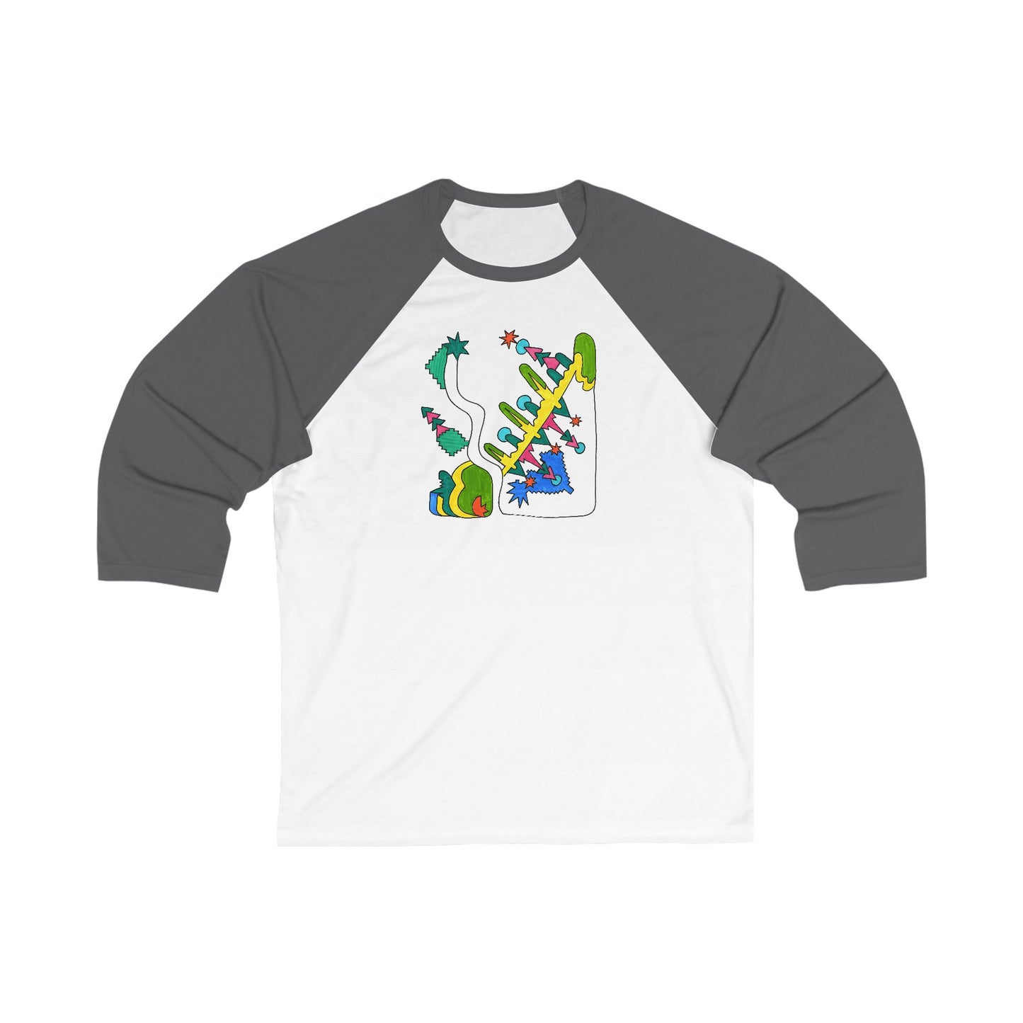 Wild Circuit | Unisex Abstract Art Baseball Tee