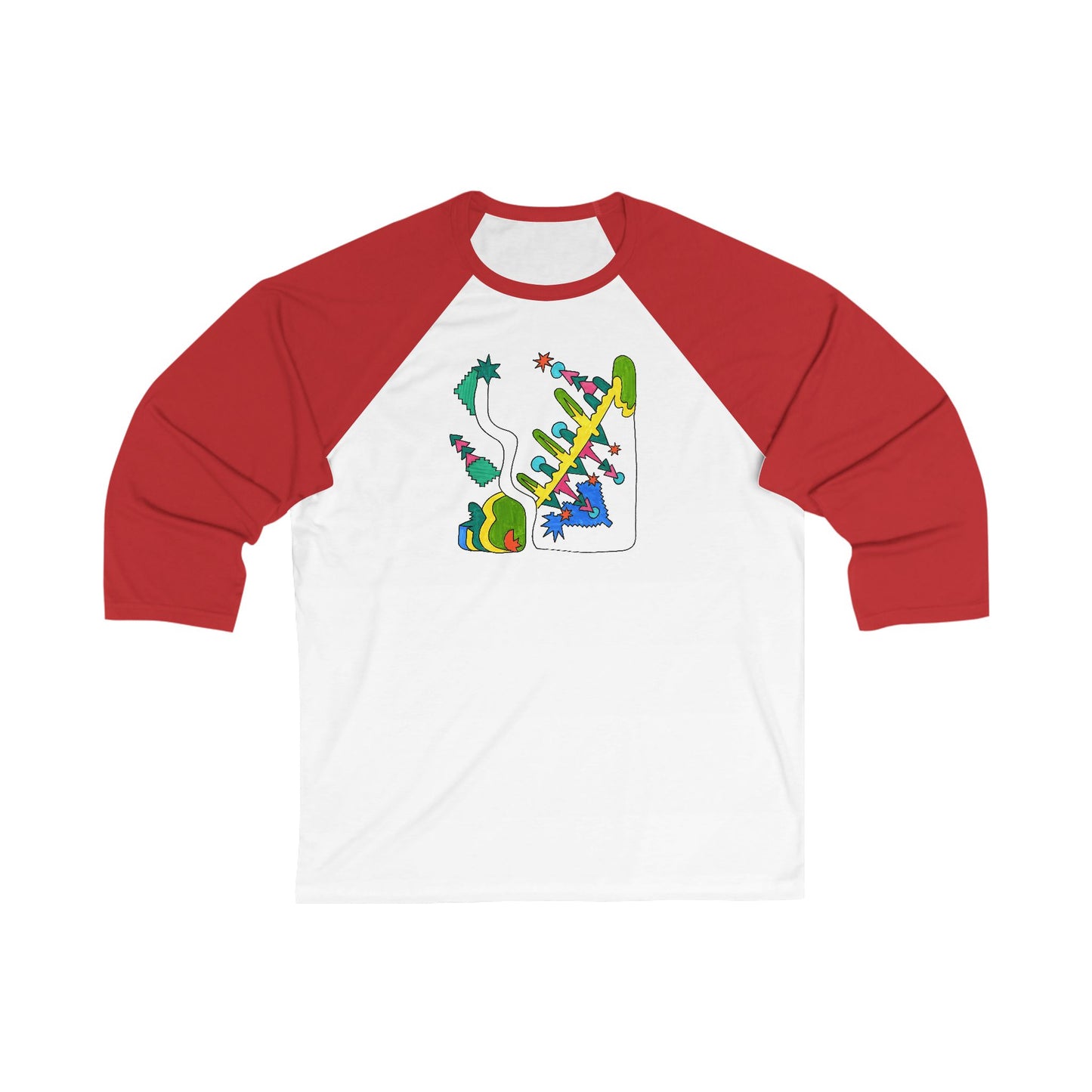 Wild Circuit | Unisex Abstract Art Baseball Tee