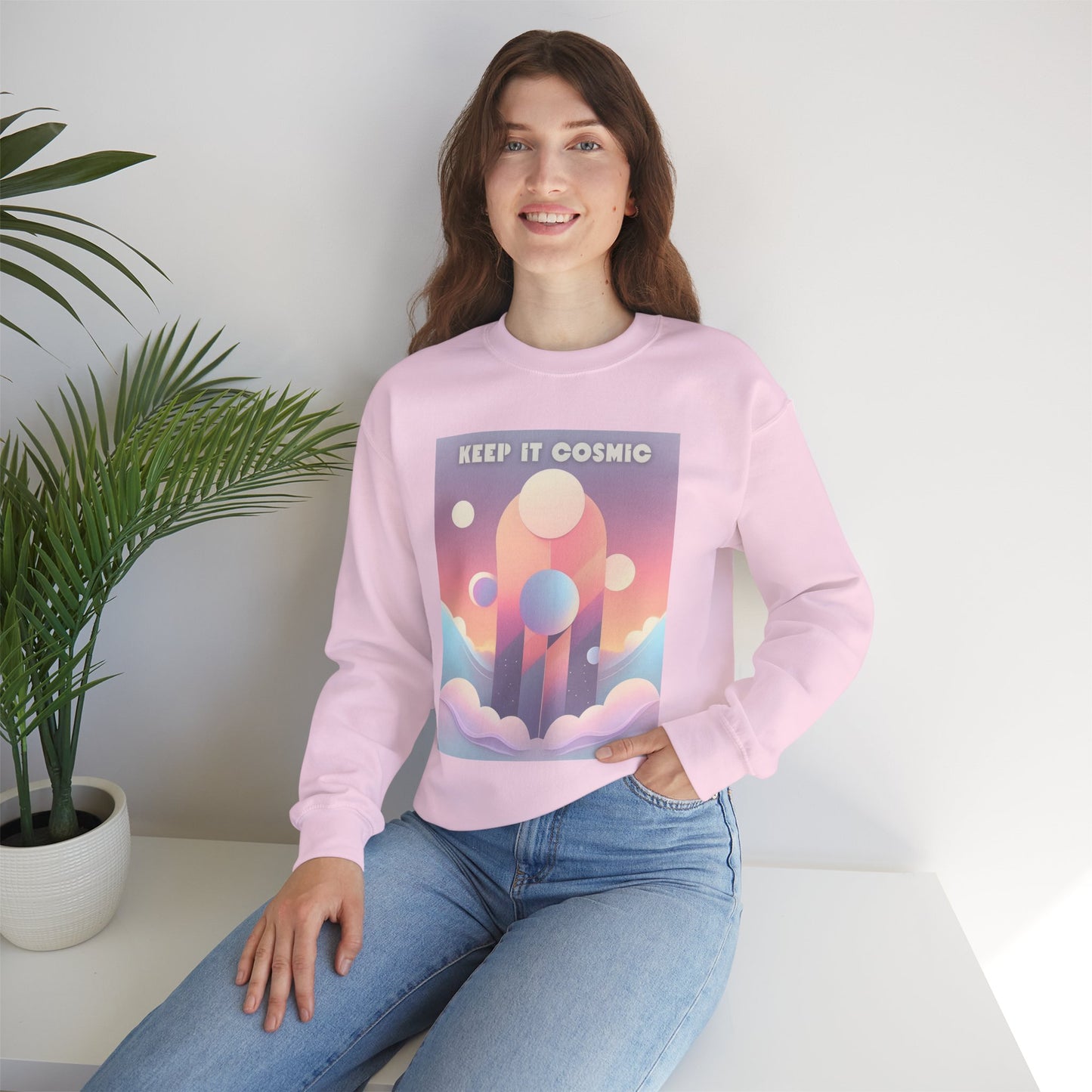 Pastel Cosmos Sweatshirt – Keep It Cosmic Celestial Aesthetic Crewneck