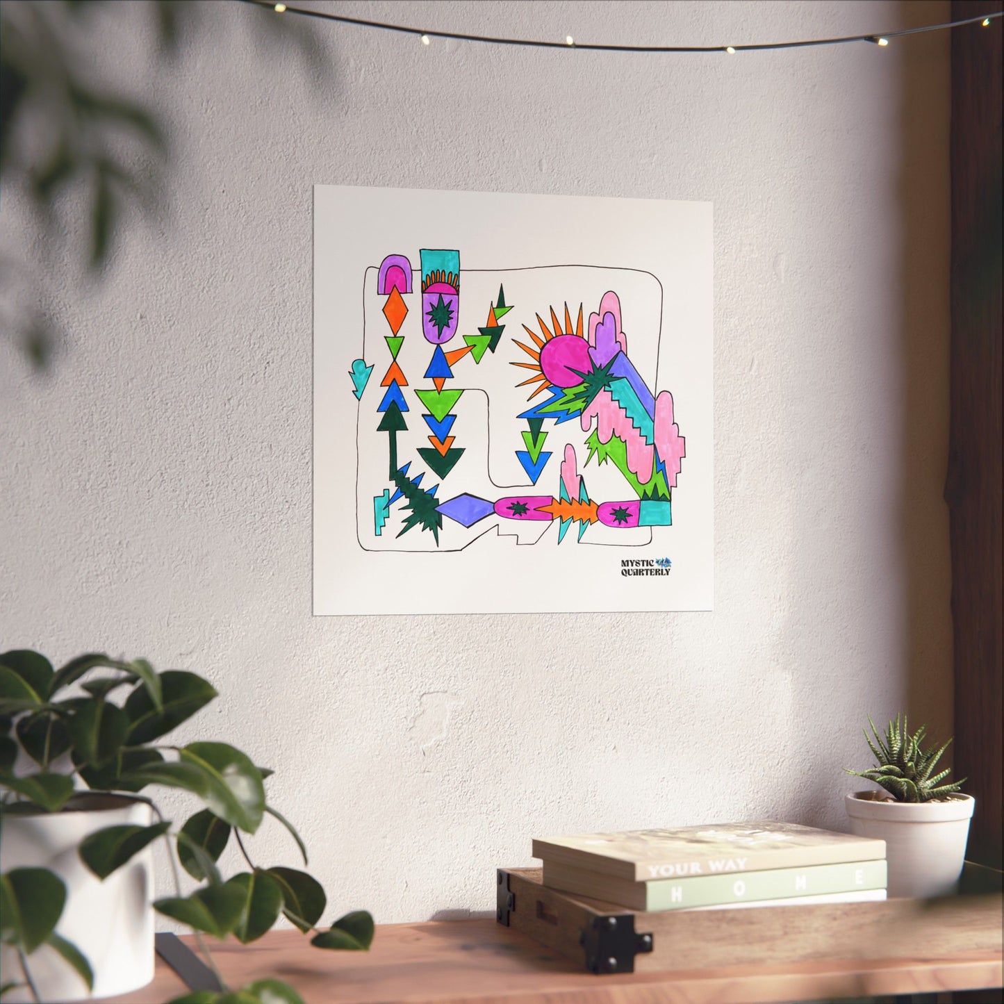 Solar Circuits Abstract Maximalist Art Print