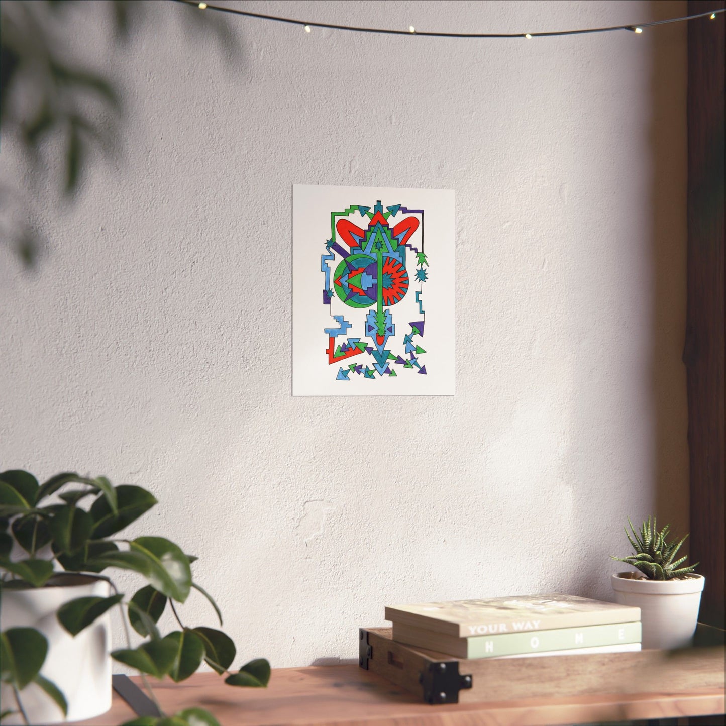 Arrow Light Geometric Abstract Art Print
