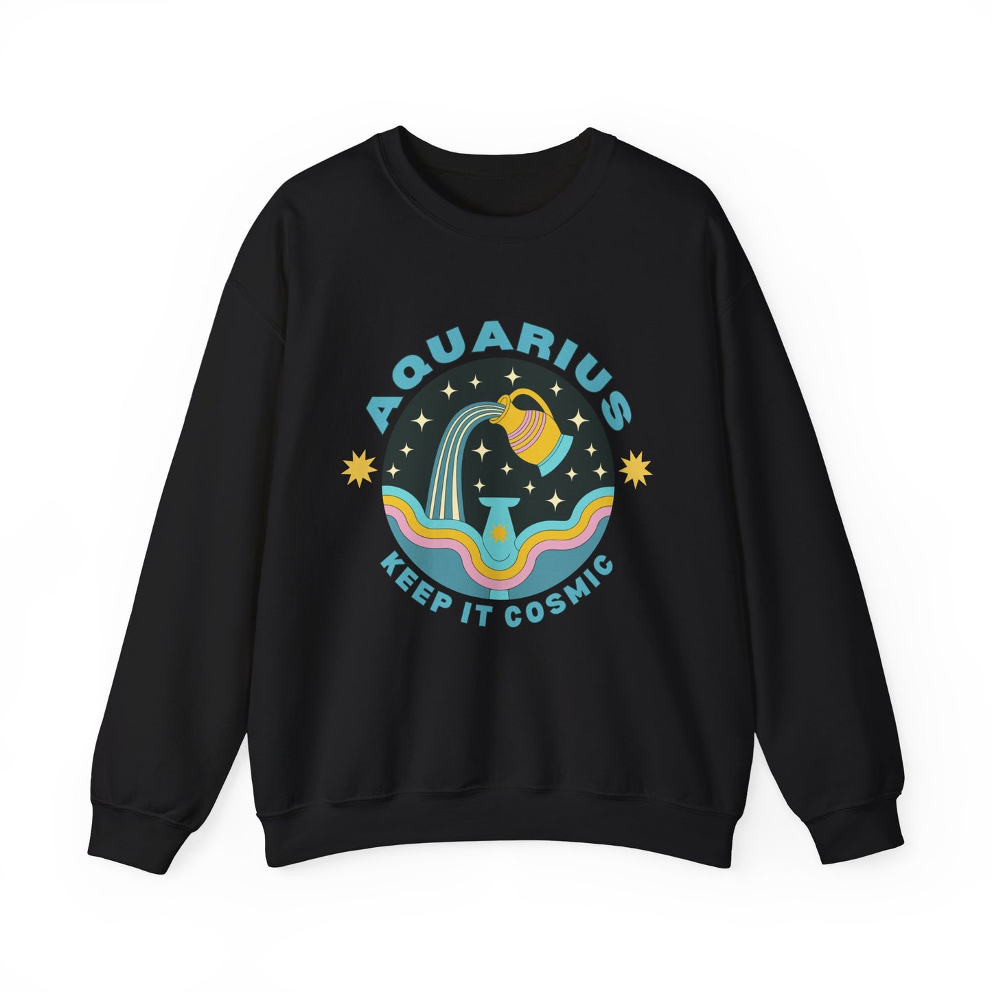 Keep It Cosmic - Retro Star Sign Astro Sweatshirt | Aquarius
