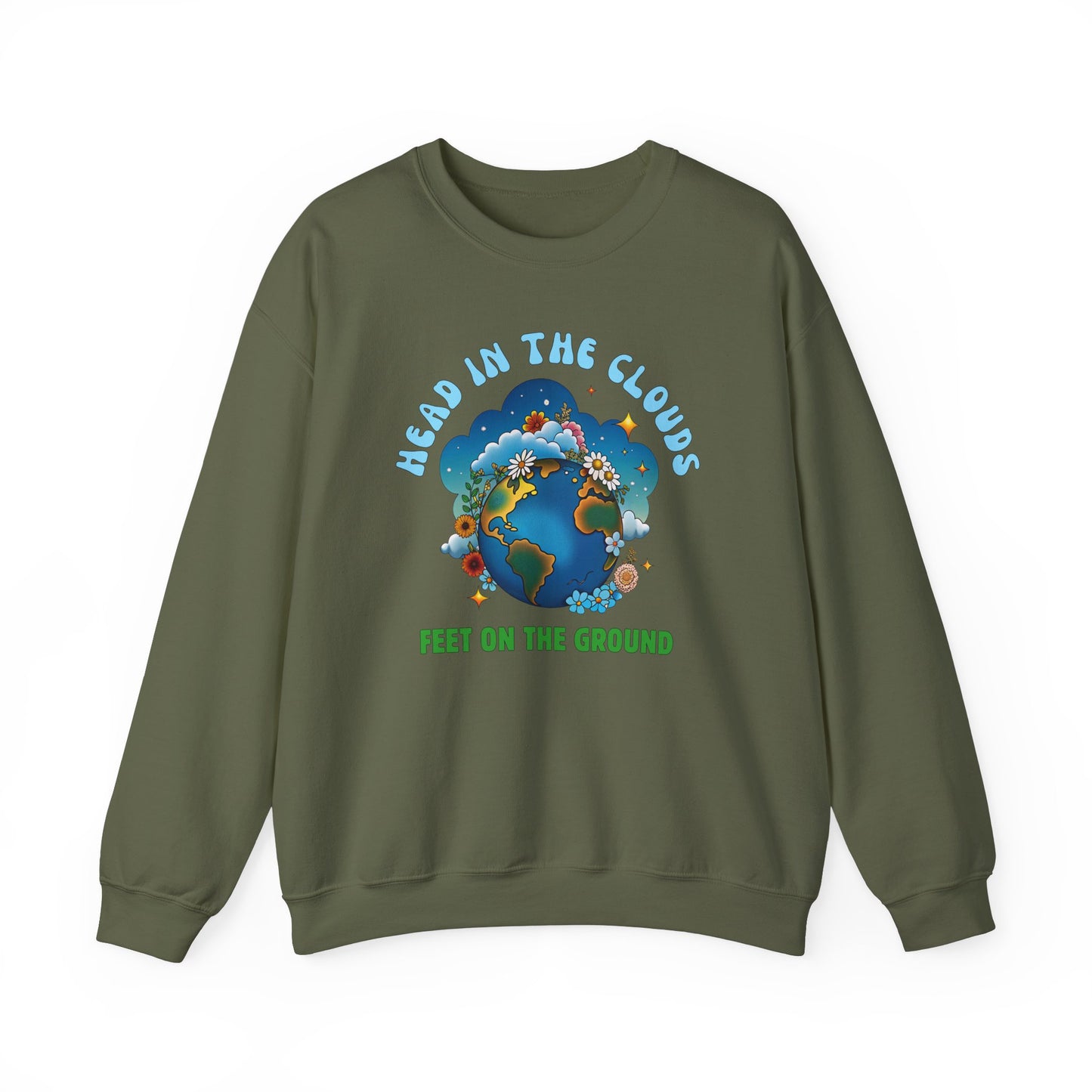 Grounded Dreamer | Earthy Edition β Eco Retro Sweatshirt in Deep Tones