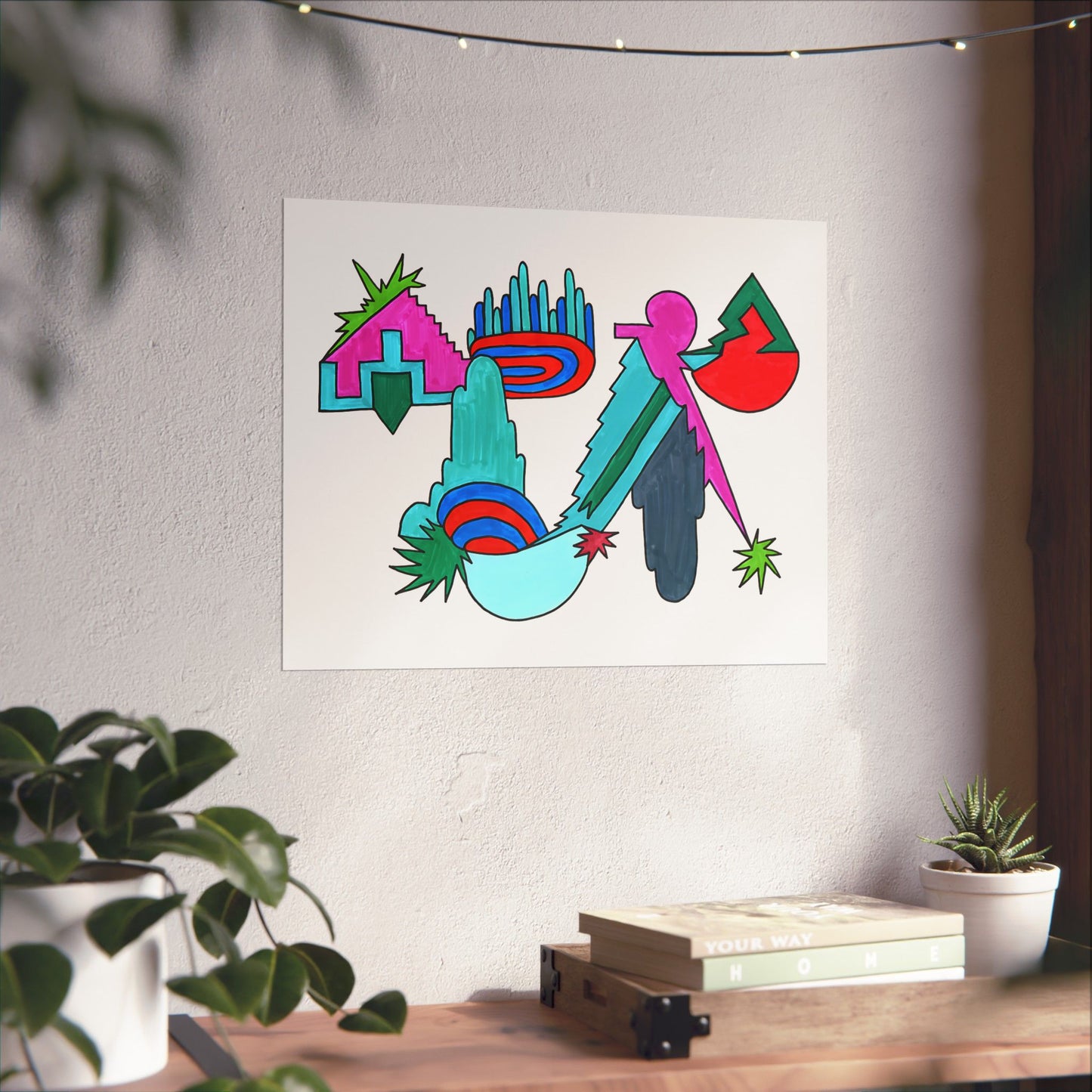 Dream Circuit | Abstract Geometric Cosmic Art Print