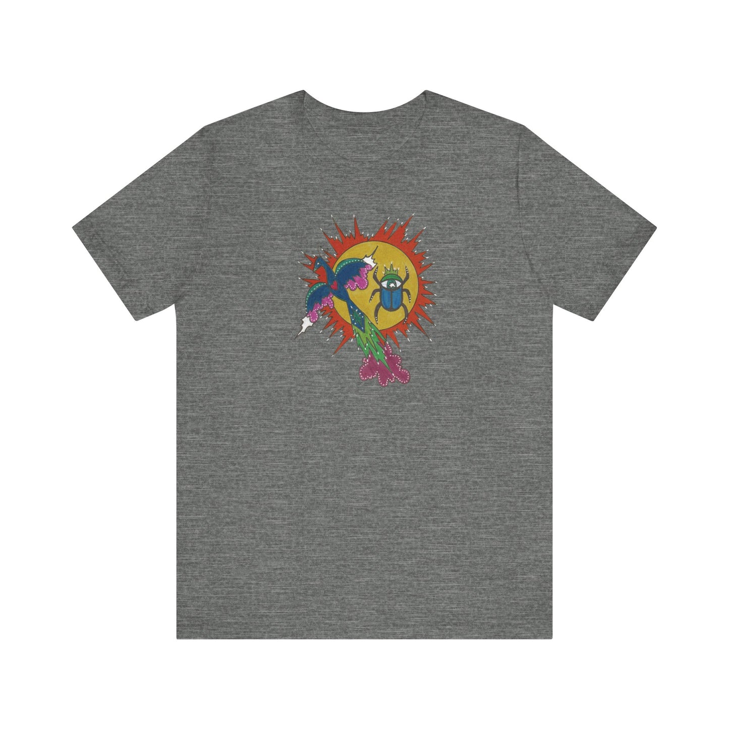 Integrate to Radiate Tee | Symbolic Solar Scarab Comic Art Shirt (Unisex)