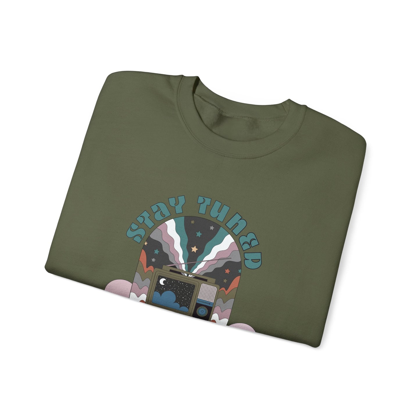 Stay Tuned Cosmic Retro Sweatshirt - Earthglow Celestial Crewneck