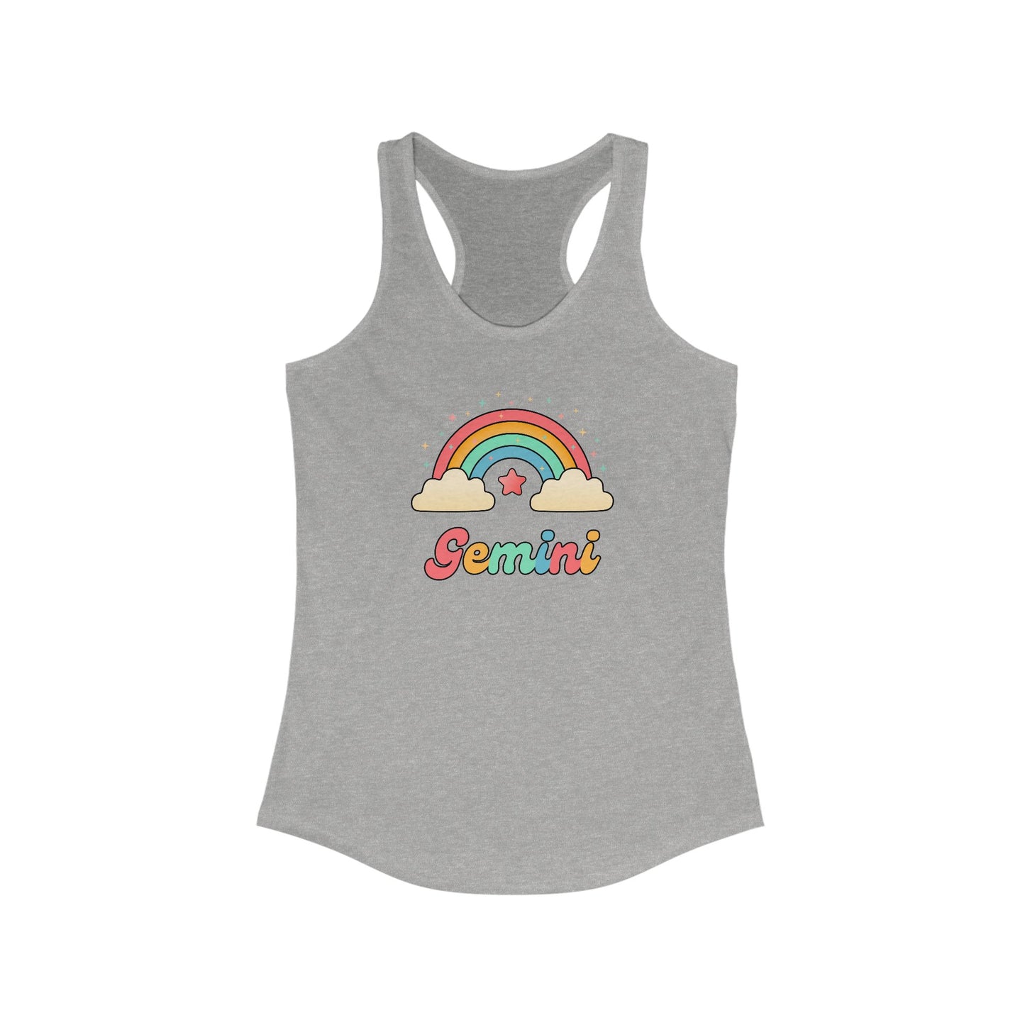 Gemini Cosmic Cutie Rainbow Tank – Retro Astrology Shirt