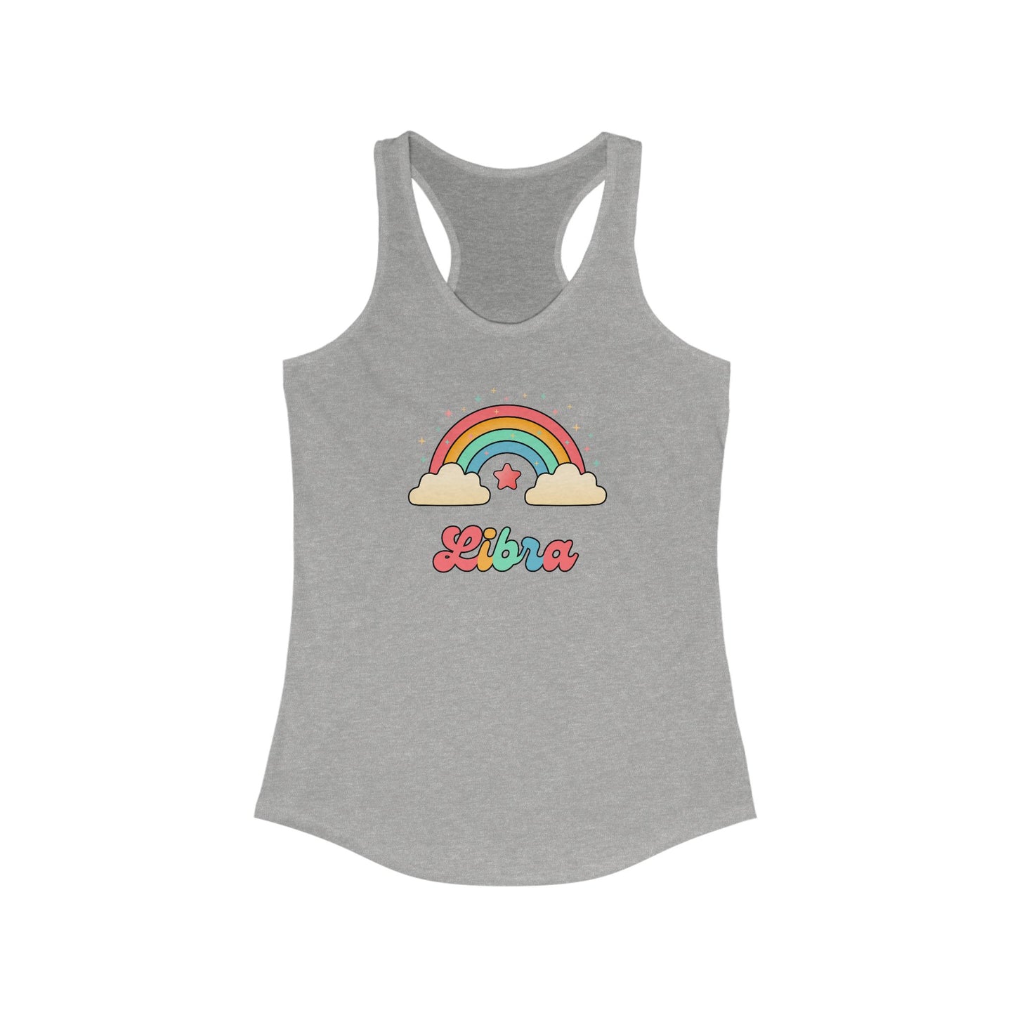Libra Cosmic Cutie Rainbow Tank – Retro Astrology Shirt
