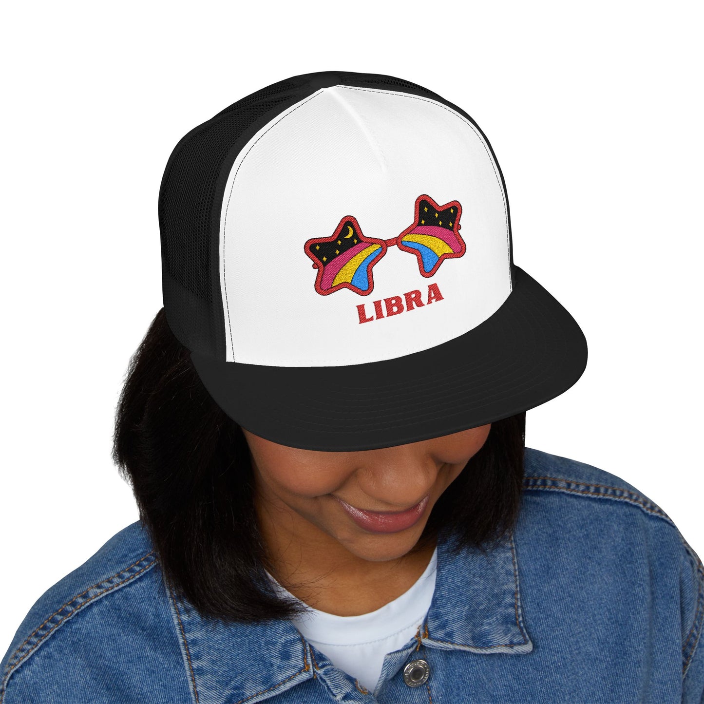 Retro Zodiac Sign Trucker Hat — Libra
