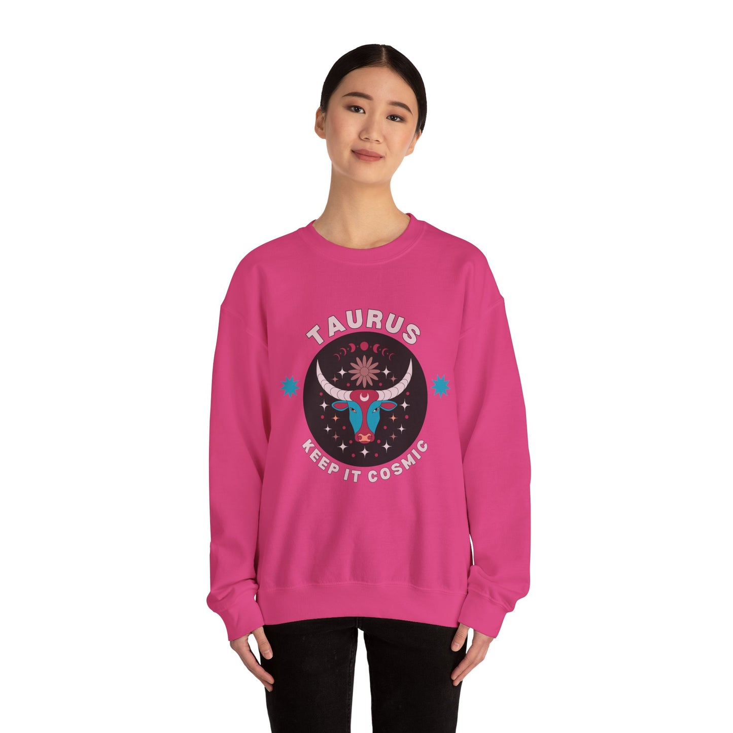 Keep It Cosmic - Retro Star Sign Astro Sweatshirt | Taurus