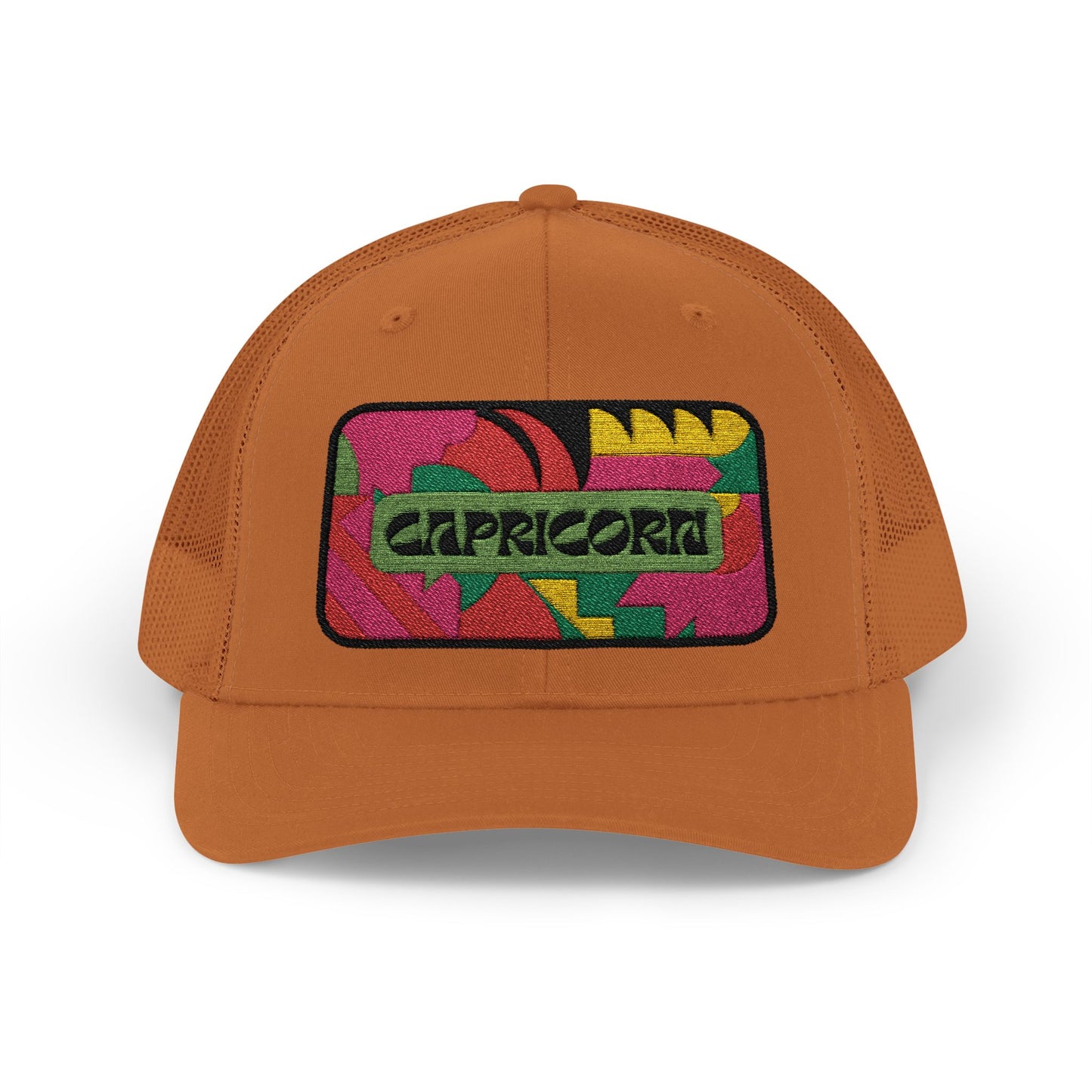 Capricorn Trucker Hat - Retro Astrology Snapback Cap - Embroidered Horoscope Hat