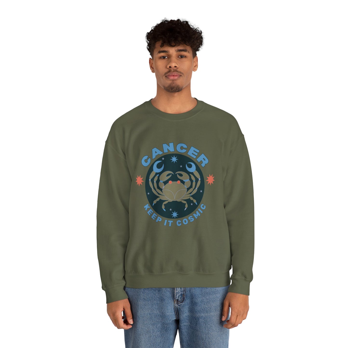 Keep It Cosmic - Retro Star Sign Astro Sweatshirt | Cancer
