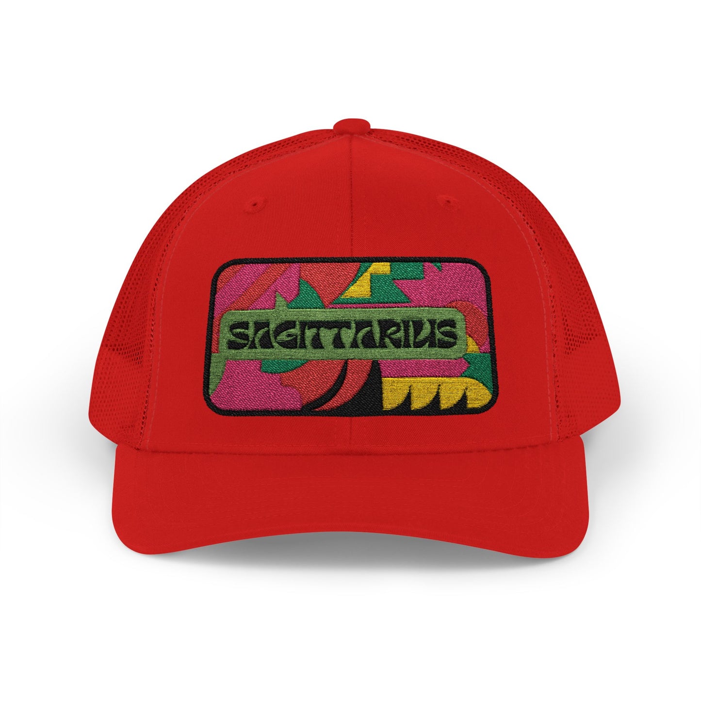 Sagittarius Trucker Hat - Retro Astrology Snapback Cap - Embroidered Horoscope Hat