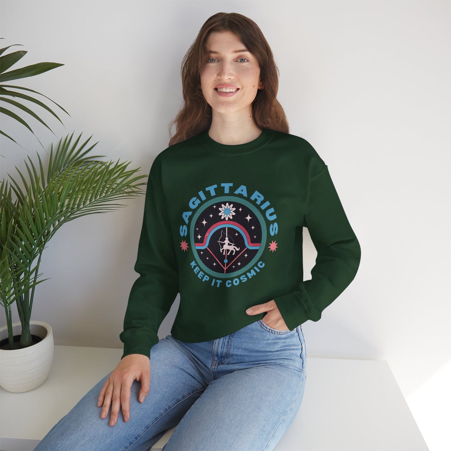 Keep It Cosmic - Retro Star Sign Astro Sweatshirt | Sagittarius