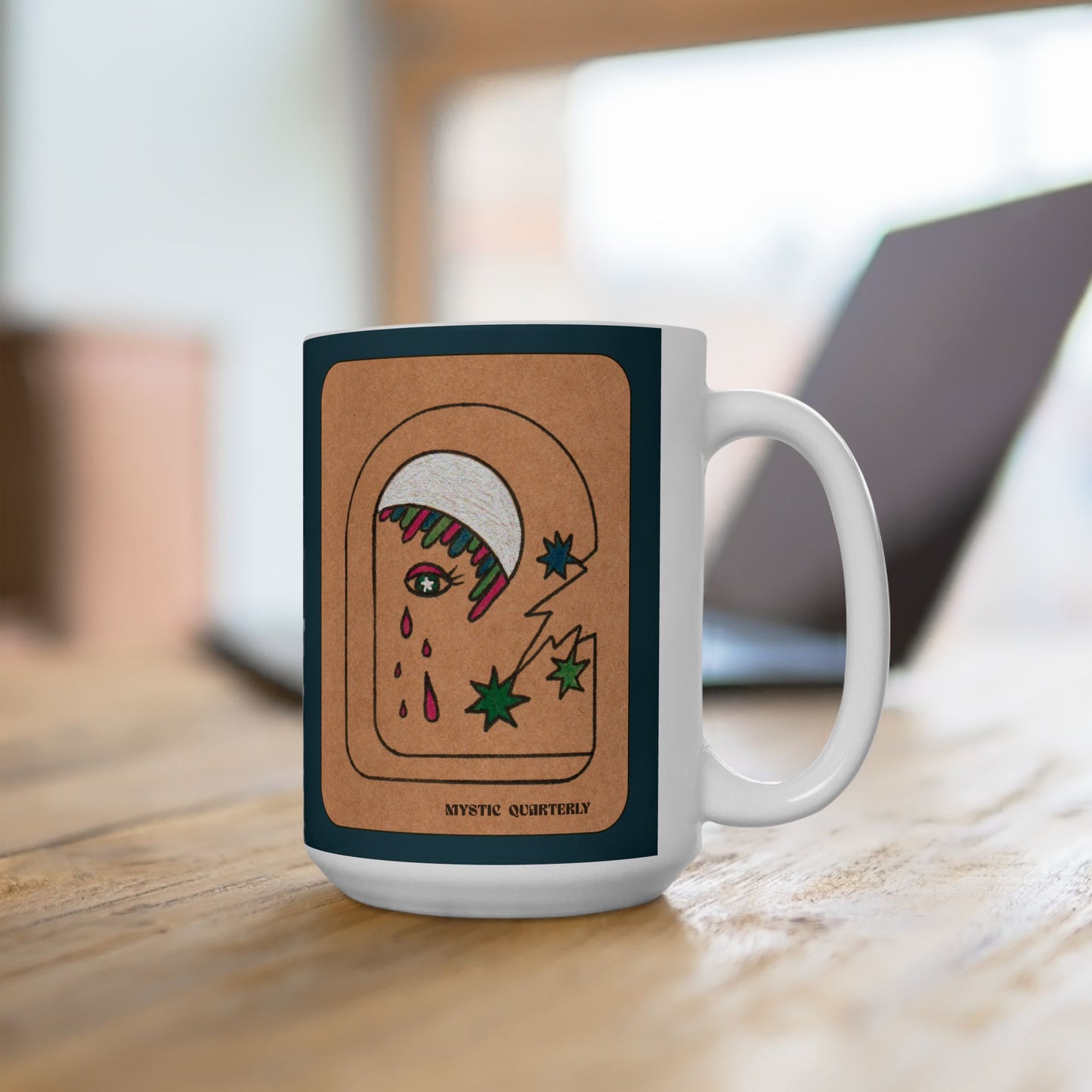 Dark Moon Mode “Can’t talk. I’m processing.” | Cosmic Art Ceramic Mug (11oz / 15oz)