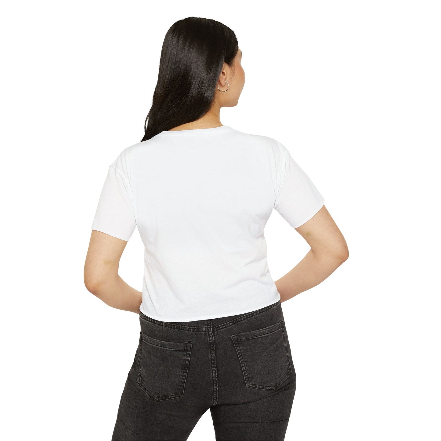 Leo Black Star Crop Top – Retro Zodiac Tee
