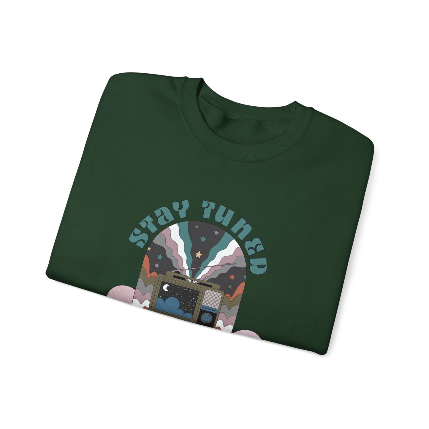 Stay Tuned Cosmic Retro Sweatshirt - Earthglow Celestial Crewneck