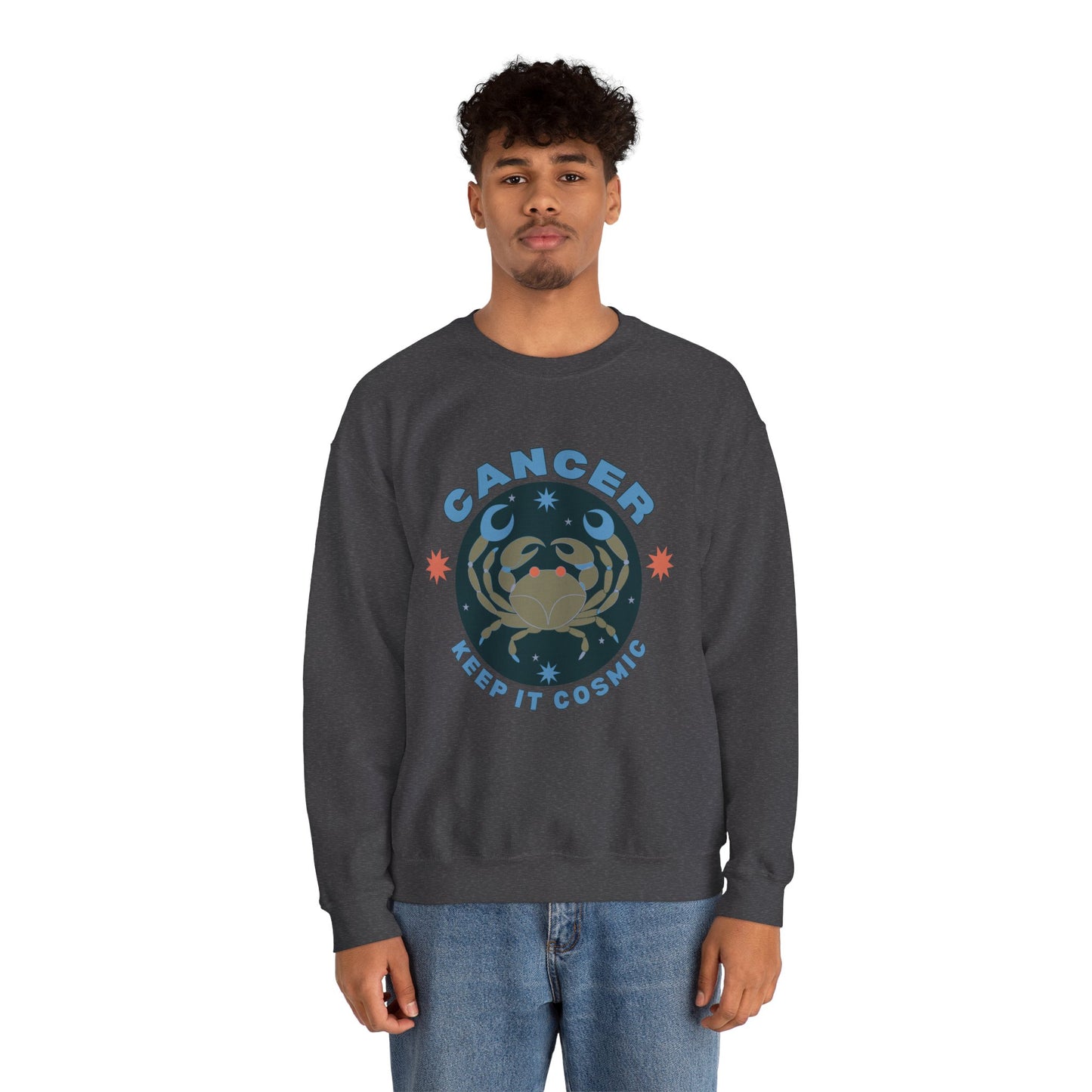 Keep It Cosmic - Retro Star Sign Astro Sweatshirt | Cancer