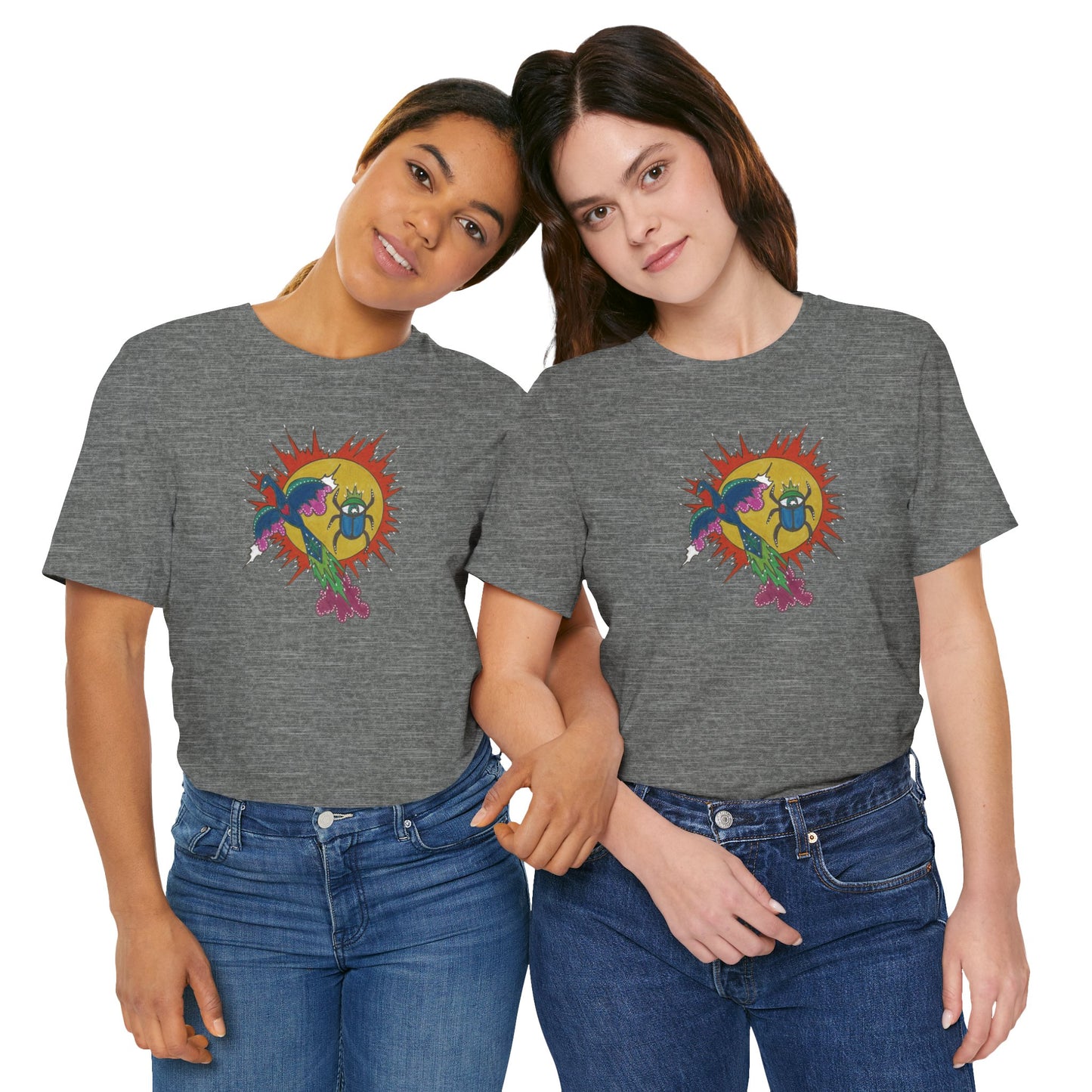 Integrate to Radiate Tee | Symbolic Solar Scarab Comic Art Shirt (Unisex)