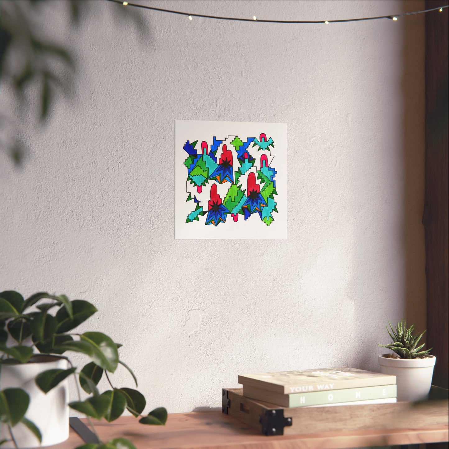 Pattern Play Abstract Geometric Art Print