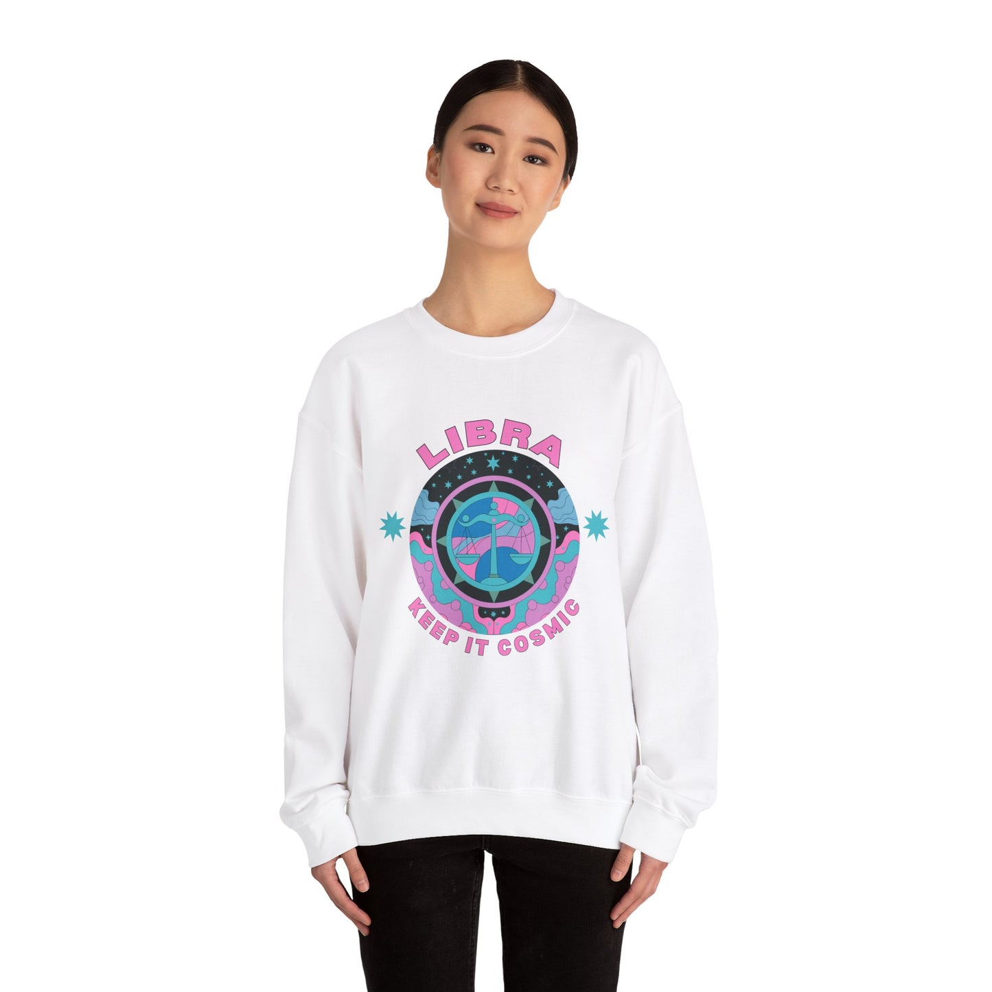 Keep It Cosmic - Retro Star Sign Astro Sweatshirt | Libra