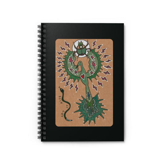 Layered symbolic artwork with a crescent moon, scarab beetle, and radiating heartlines—depicting ancestral memory, cosmic cycles, and mystical depth.