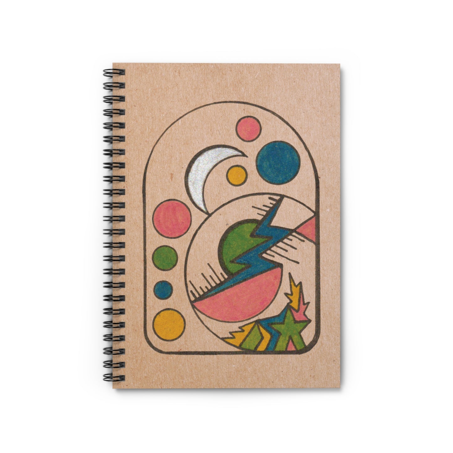 Minimalist moon and orb composition with soft concentric forms, symbolizing a metaphysical portal or veil between realities; drawn in clean, celestial lines.