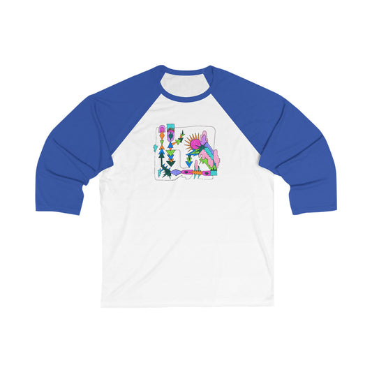 Solar Circuits | Unisex Abstract Art Baseball Tee