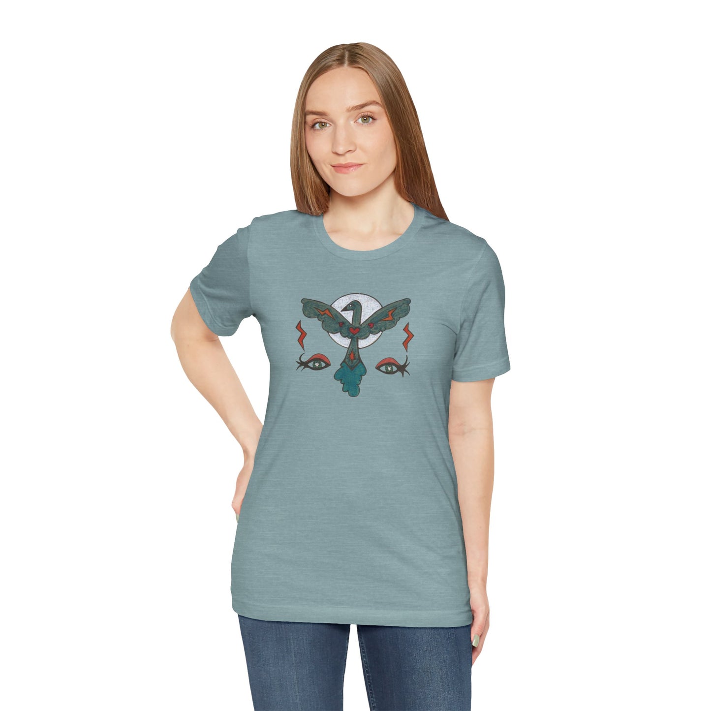 Feel to See Moon T-Shirt Tee | Esoteric Eyes Cosmic Art Tee (Unisex)